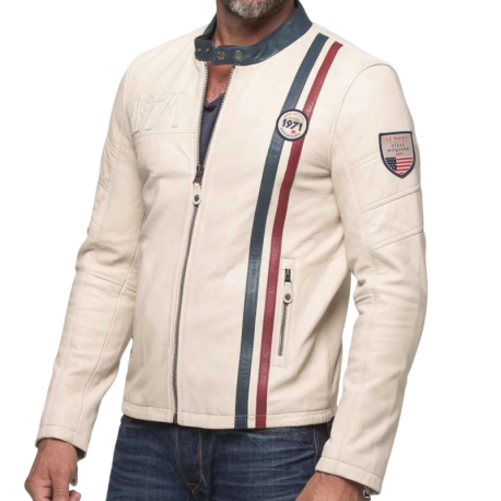 CHAQUETA CLASSIC LEGEND MOTORS STEVE MCQUEEN GUS WHITE OFF