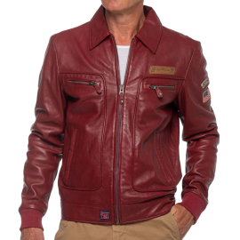 CHAQUETA CLASSIC LEGEND MOTORS STEVE MCQUEEN VIRGIL RED DARK