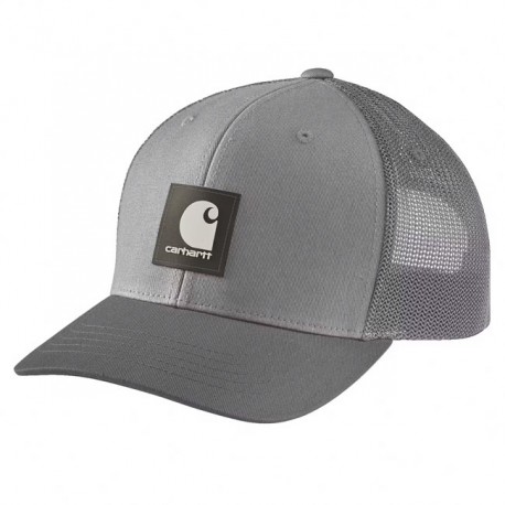 Carhartt Twill Mesh-Back Logo Patch cap GREY