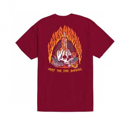 CAMISETA Loser Machine On Fire t-shirt burgundy